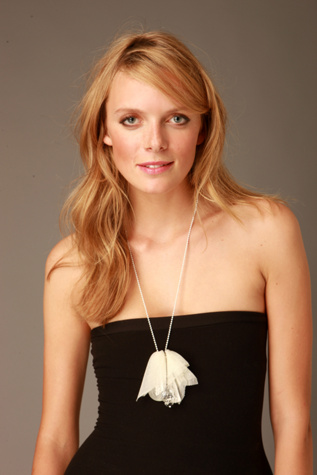 Lace Wrapped Gem Necklace