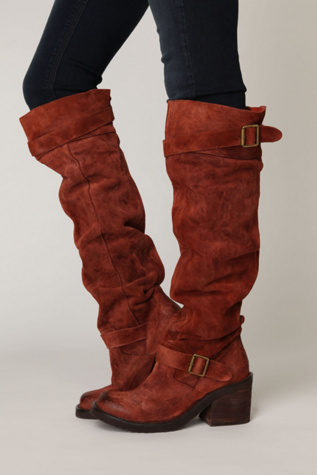 Jeffrey Campbell Morgan Suede Tall Boot - Rust Suede 11