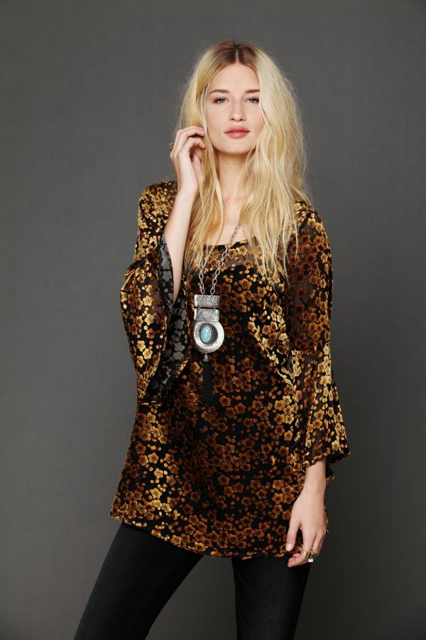 Noir Velvet Tunic Free People