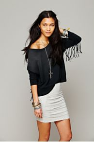 Summer of Seventy Eight Jade Fringe Pullover at Free People