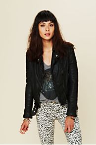 Muubaa Quilted Leather Jacket at Free People