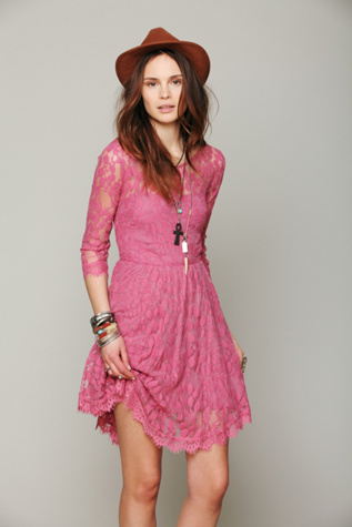 Floral Lace Mesh Dress Free People
