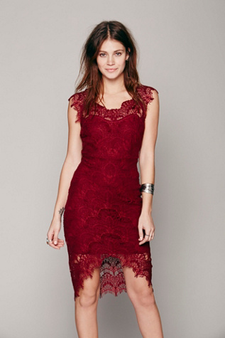 Intimately Womens Peekaboo Lace Slip