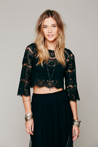 Sing A Lacey Tune Crop Top at Free People