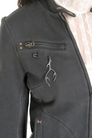 Free People Clothing Boutique > Large Antler Pin :  pin antler gunmetal silver