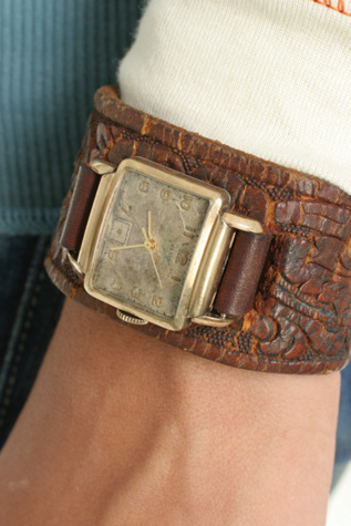 Embossed Vintage Belt Watch