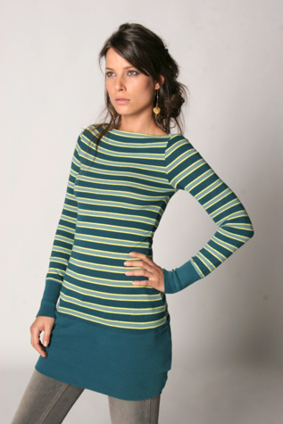 Free People Clothing Boutique > Stripe Boatneck Tunic :  top stripe sweater longsleeve
