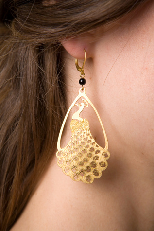 Free People Clothing Boutique > Peacock Earrings :  free people peacock earrings david aubrey