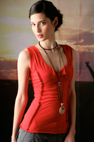 Free People Clothing Boutique > Jaspe Jersey Short Sleeve Split Neck :  heathered fashion top cotton
