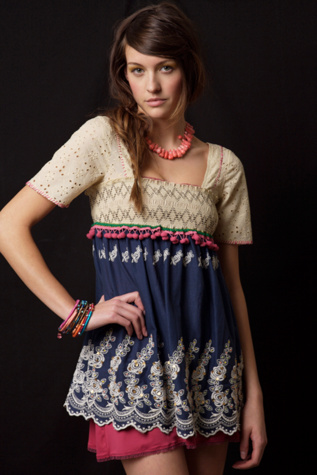 Free People Clothing Boutique > Pattra's Tunic :  floral embroidery eyelet tunic