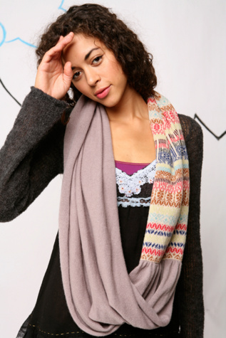 Free People Clothing Boutique > Cashmere Jacquard Mobius Scarf :  cashmere mobius scarf loop scarf cashmere jacquard mobius scarf