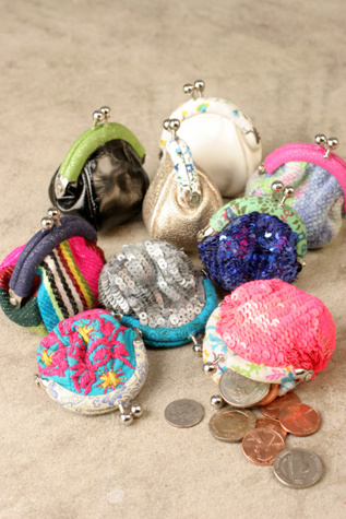 Free People Clothing Boutique > Chubby Change Purse :  floral sequins free people accessories