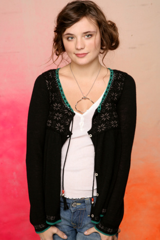 Free People Wonderland Jacquard Tie Cardigan :  ruffles jacquard free people empire waist