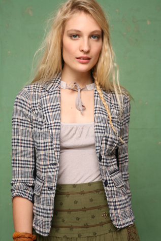 Plaid Tailored Blazer