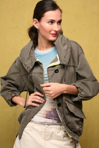Hooded Herringbone Jacket