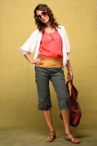 Distress Crop Utility Trouser