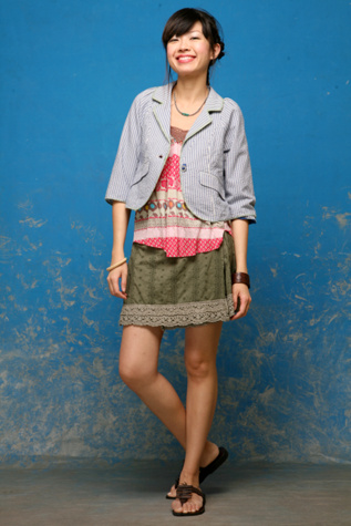 Eyelet Mini Skirt
