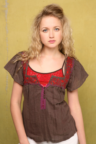 Embroidered Peasant Top