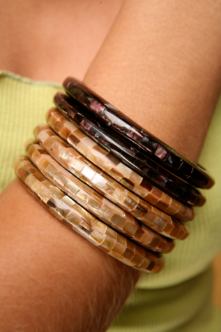 Free People Mosaic Shell Bangle from freepeople.com