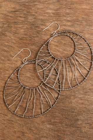 Silver Sand Dollar Earring