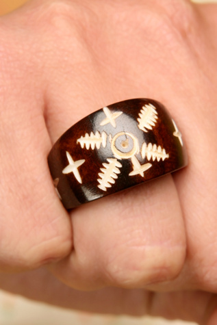 Dark Hand Carved Rings