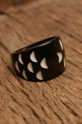 Dark Hand Carved Rings