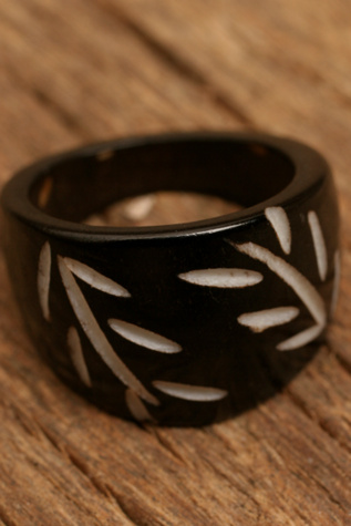Free People Clothing Boutique > Dark Hand Carved Rings from freepeople.com
