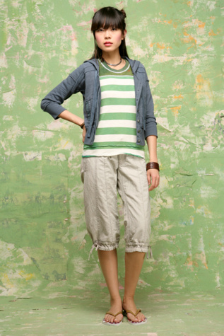 Twill Seamed Harem Crop