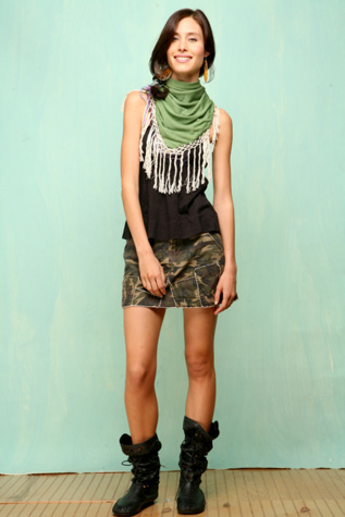 Camo Patched Skirt