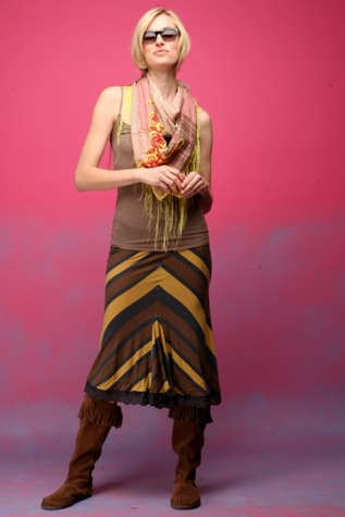 Mitered Stripe Skirt
