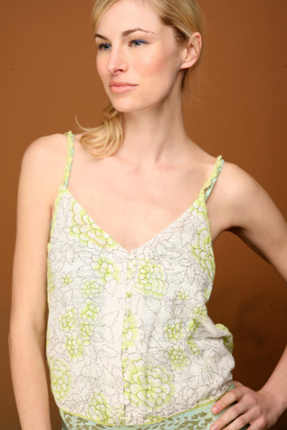 Banded Rose Gauze Cami