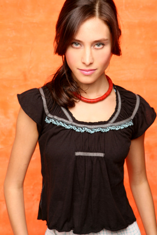 Scoop Neck Ruffle Tee