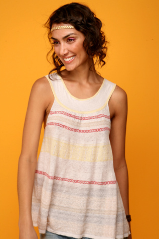 Villager Linen Jacquard Swing Top