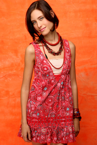 Crosshatch Printed Dress