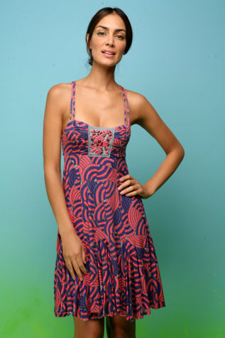 Pinwheel Godet Dress