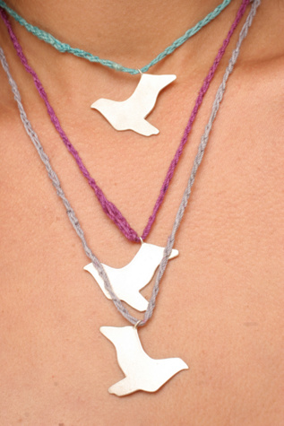 Silver Bird Charm Necklace