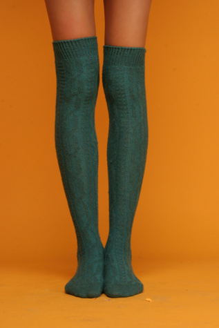 Cable Over-the-Knee Socks