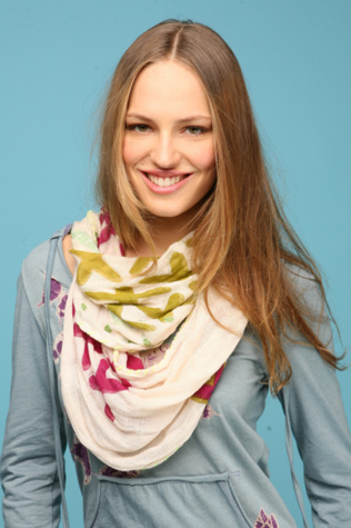 Stencil Gauze Scarf