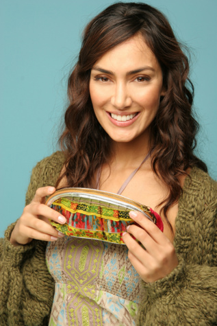 Rouched Patchwork Cosmetic Bag