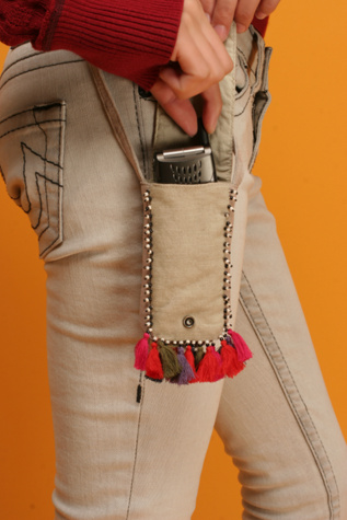 Tasseled Sling Pouch