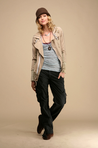 Leather & Twill Cargo Pant