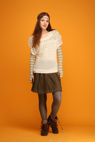 Pinwheel Cord Skirt