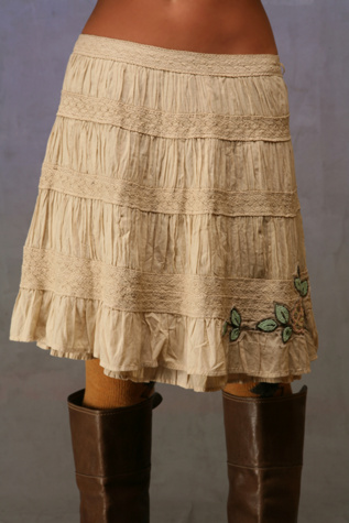 Lace & Embroidered Skirt