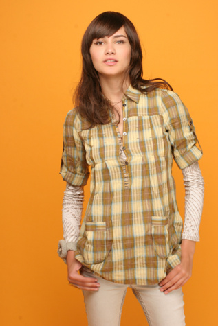 Plaid Matador Top