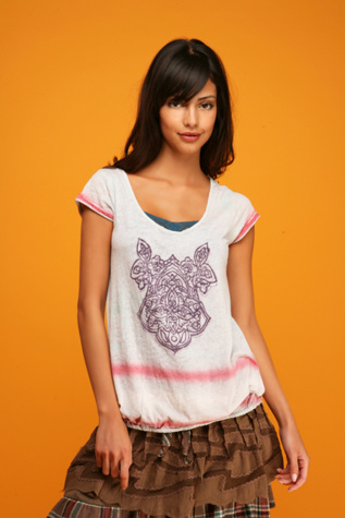 Banded Printed Crew