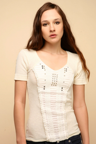 Studded Placket Tee