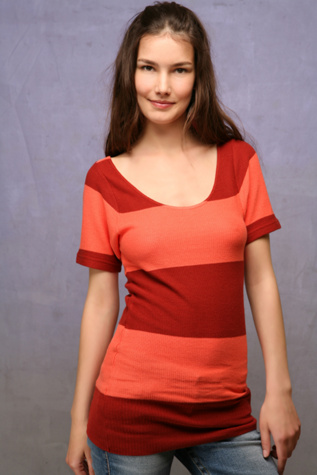 Striped Mesh Tunic
