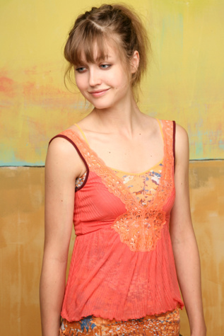 Solid Ballerina Lace V Top