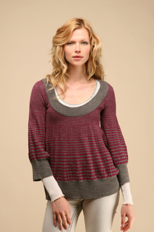 Ribbon Scoop Stripe Top