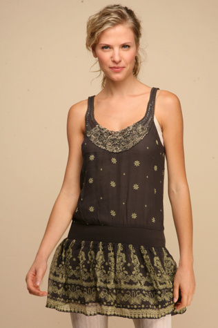Dropwaist Silk Butterfly Dress